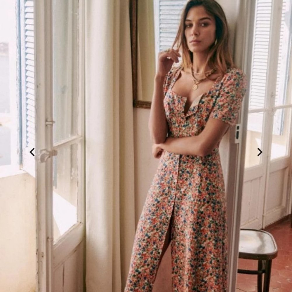 Sezane Victoria dress Hanoi print
